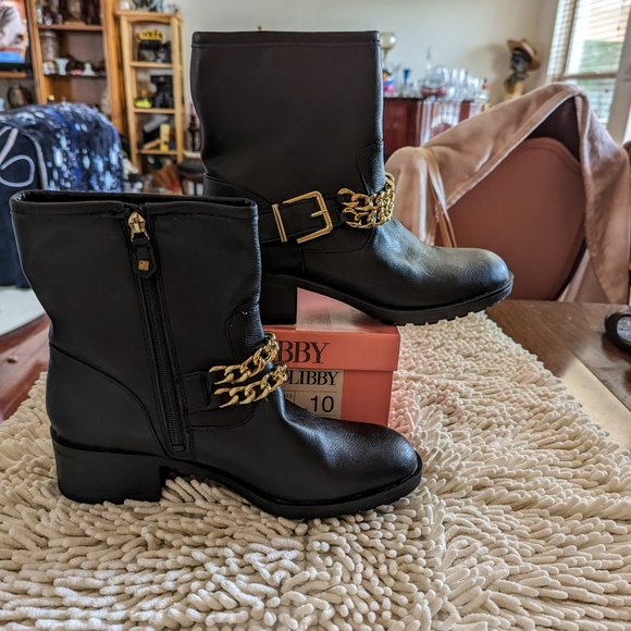 NIB Sam & Libby black Liam style ankle boots   SZ 10 - Picture 2 of 15